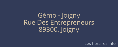 Gémo - Joigny