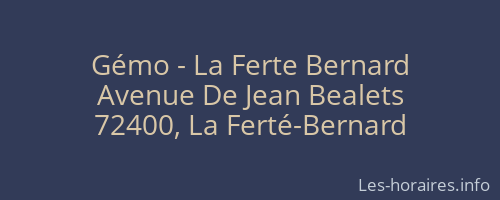 Gémo - La Ferte Bernard