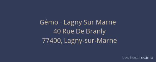 Gémo - Lagny Sur Marne
