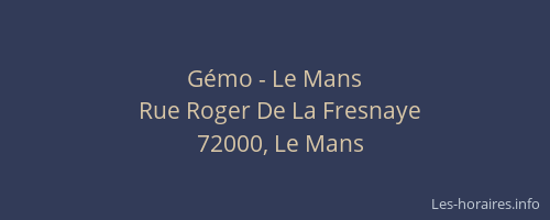 Gémo - Le Mans