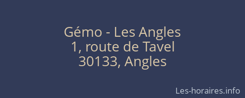 Gémo - Les Angles