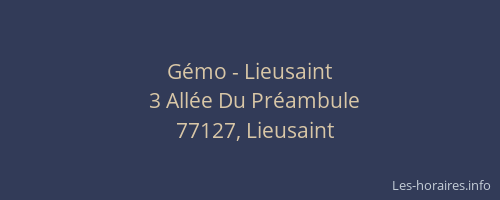 Gémo - Lieusaint