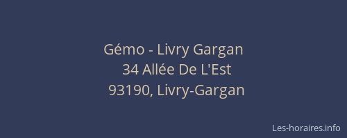 Gémo - Livry Gargan