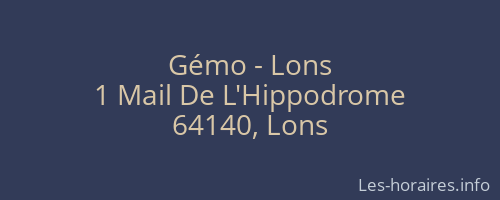 Gémo - Lons