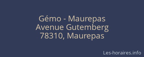 Gémo - Maurepas