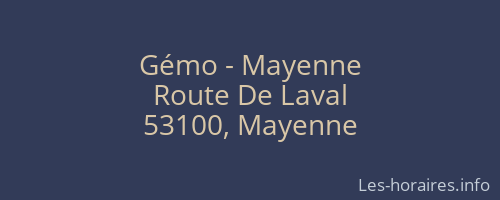 Gémo - Mayenne
