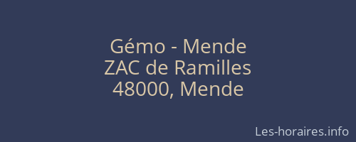 Gémo - Mende