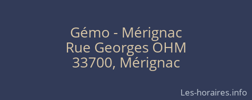 Gémo - Mérignac
