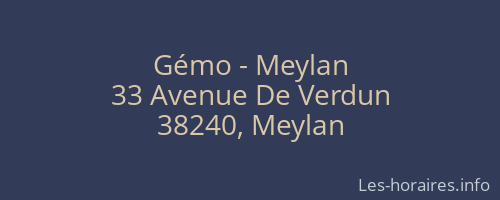 Gémo - Meylan