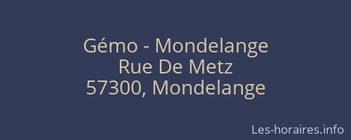 Gémo - Mondelange