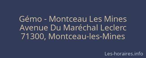 Gémo - Montceau Les Mines