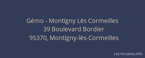 Gémo - Montigny Lès Cormeilles