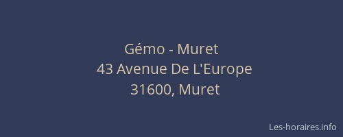 Gémo - Muret