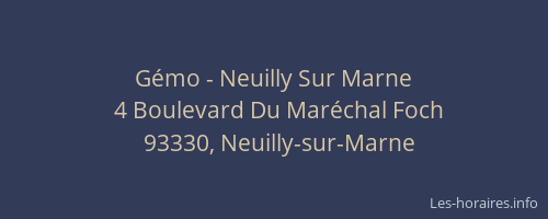 Gémo - Neuilly Sur Marne