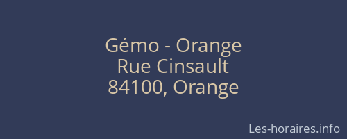 Gémo - Orange