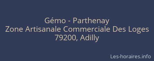 Gémo - Parthenay