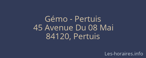 Gémo - Pertuis