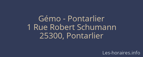 Gémo - Pontarlier