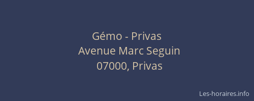 Gémo - Privas