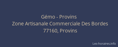 Gémo - Provins