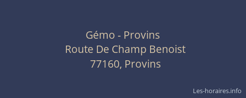 Gémo - Provins