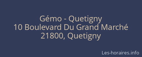 Gémo - Quetigny