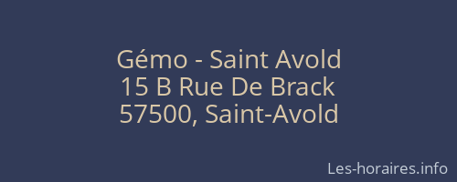Gémo - Saint Avold