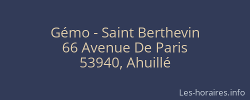 Gémo - Saint Berthevin