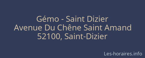 Gémo - Saint Dizier