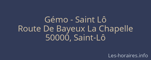 Gémo - Saint Lô