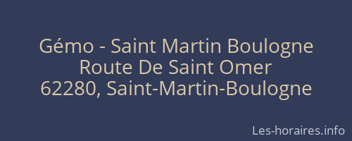 Gémo - Saint Martin Boulogne