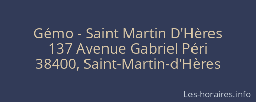 Gémo - Saint Martin D'Hères