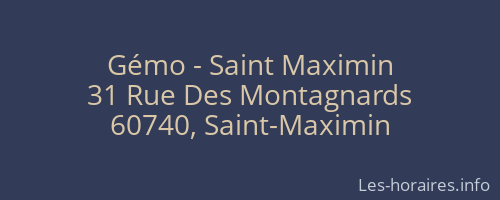 Gémo - Saint Maximin