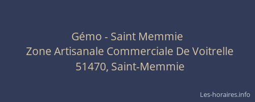 Gémo - Saint Memmie