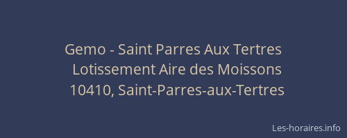 Gemo - Saint Parres Aux Tertres