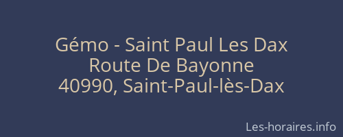 Gémo - Saint Paul Les Dax