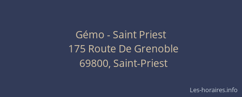 Gémo - Saint Priest