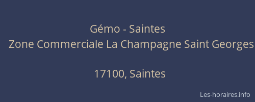 Gémo - Saintes