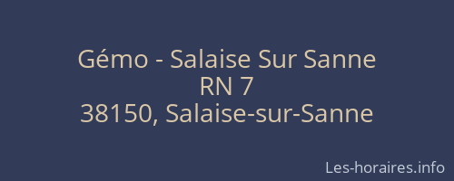 Gémo - Salaise Sur Sanne