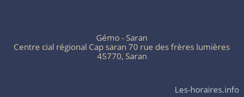 Gémo - Saran
