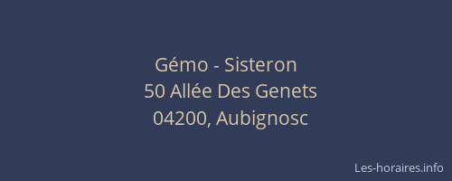 Gémo - Sisteron