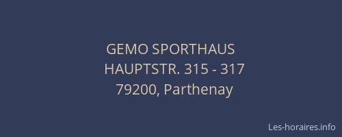 GEMO SPORTHAUS