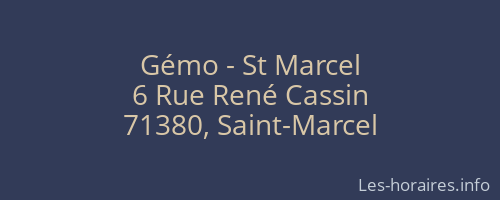 Gémo - St Marcel