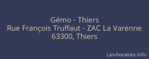 Gémo - Thiers