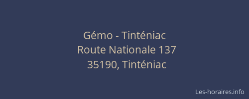 Gémo - Tinténiac