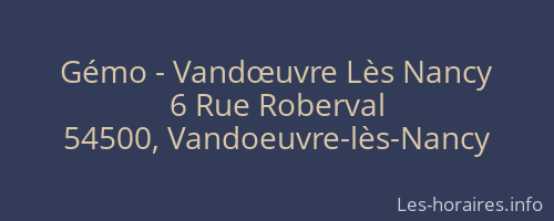 Gémo - Vandœuvre Lès Nancy