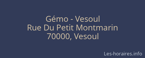 Gémo - Vesoul