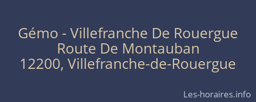 Gémo - Villefranche De Rouergue