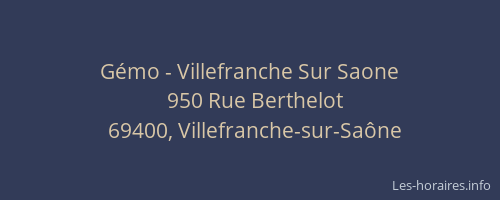 Gémo - Villefranche Sur Saone