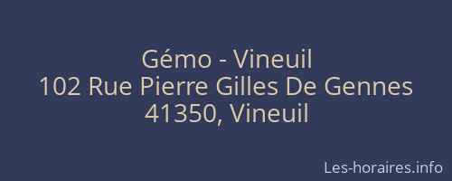 Gémo - Vineuil